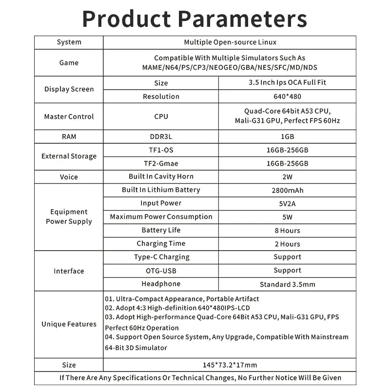 POWKIDDY RGB10X 3.5-inch Allwinner A133P Retro Handheld Game Console - Royibeila Official Store