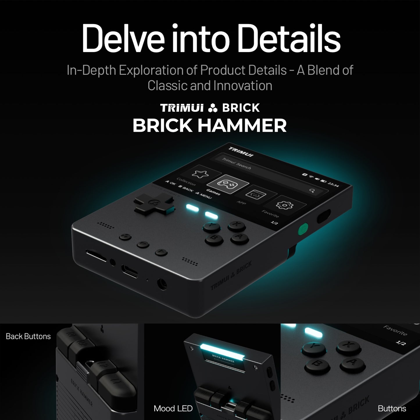 TRIMUI BRICK HAMMER Handheld Game Console