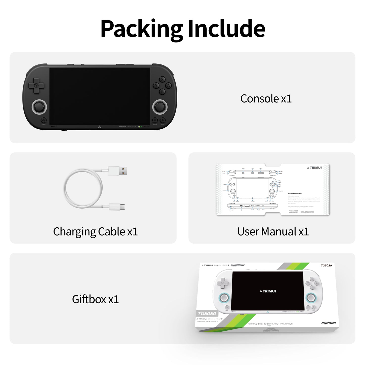 Trimui smart Pro s Handheld Game Console Allwinner A523 4.96-inch IPS Screen - Royibeila Official Store