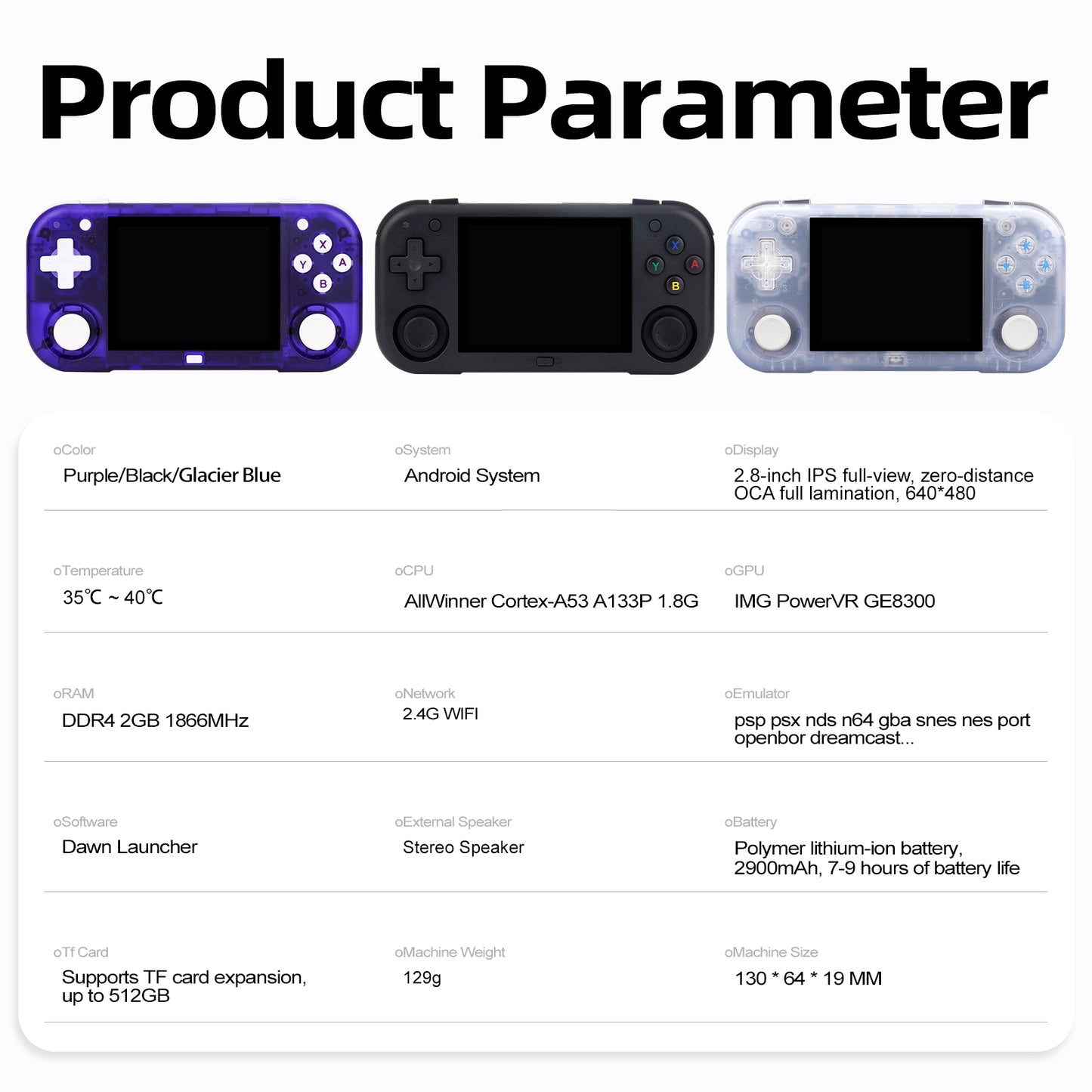MINI Zero 28 V2 Handheld Game Console
