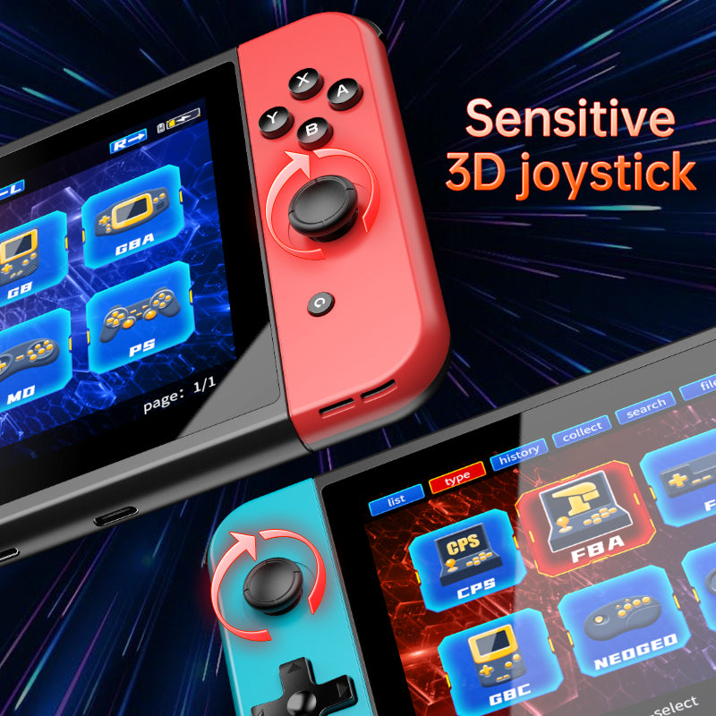 POWKIDDY X70 7-inch IPS Screen Retro Handheld Game Console Great value children's gifts