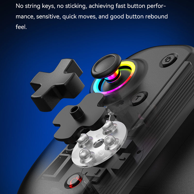 D8Pro Wireless Bluetooth Extendable Mobile Game Controller Dual Hall Effects PC Tablet Motion Sensing Grip Aura Lighting