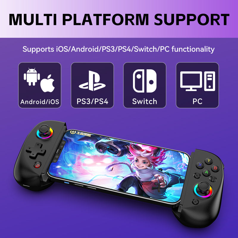 D8 Wireless Bluetooth 5.2 Hall Effect Gamepad For iPhone Android Xbox cloud gaming PS Remote Play Steam Switch mobile game controllers