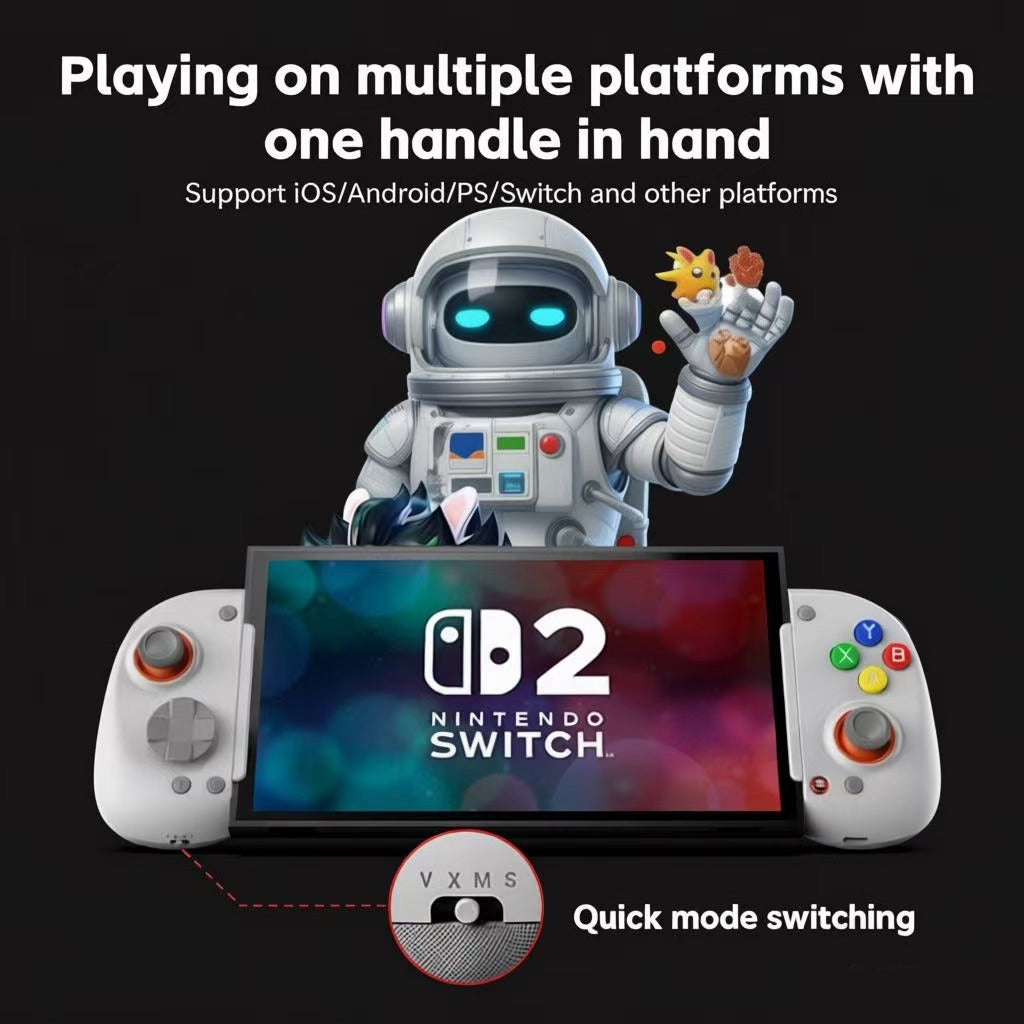 D8+ Wireless Bluetooth Retractable Gamepad For PC/PS3/Switch Controller motor vibration TURBO mode