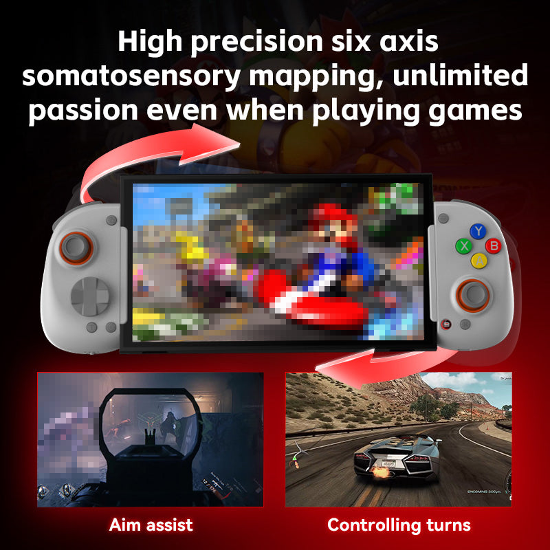D8+ Wireless Bluetooth Retractable Gamepad For PC/PS3/Switch Controller motor vibration TURBO mode