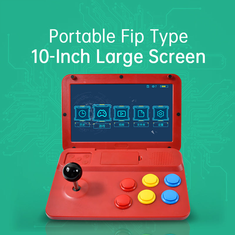 POWKIDDY A13 Foldable Arcade Game Console with 10-inch Large Screen - Royibeila Official Store