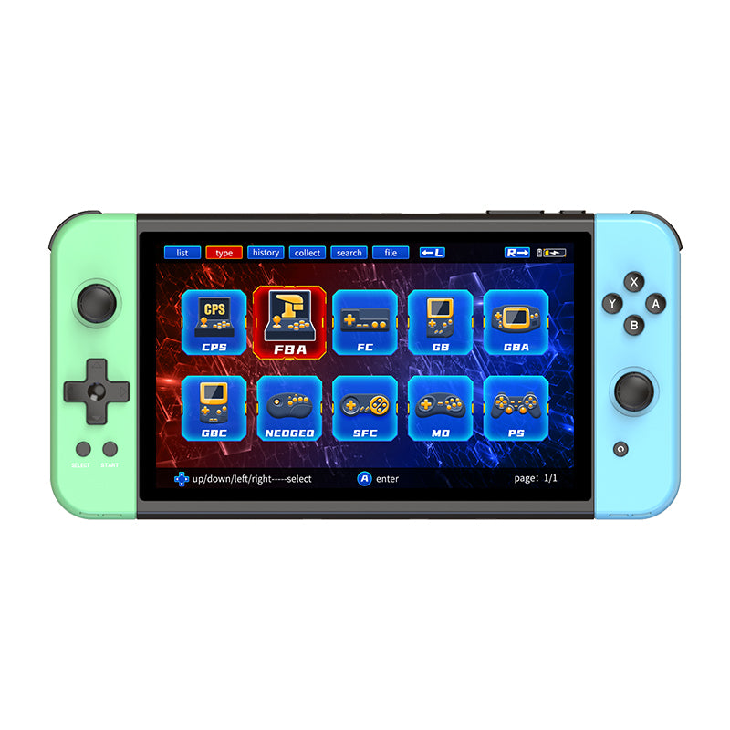 POWKIDDY X70 7-inch IPS Screen Retro Handheld Game Console Great value children's gifts