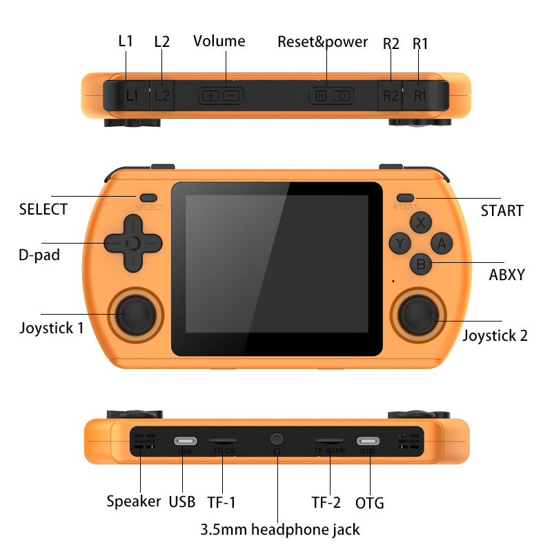 NEW ROYIBEILA P36S 3.5-inch IPS 640*480 IPS Screen Retro Handheld Game Console Great Value Children's Gifts